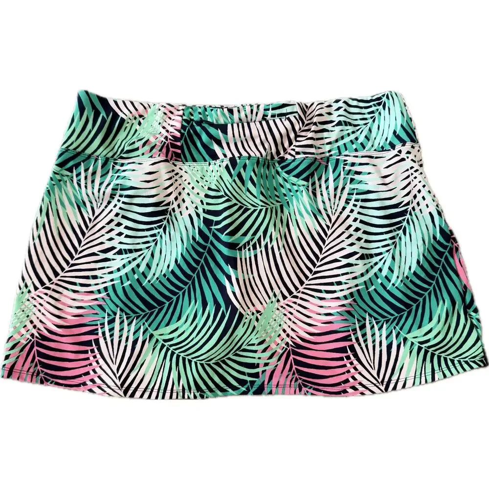 Tommy Bahama Skort XL Floral Print Athletic Golf Skirt Tropical Wrap‎ Hawaiian